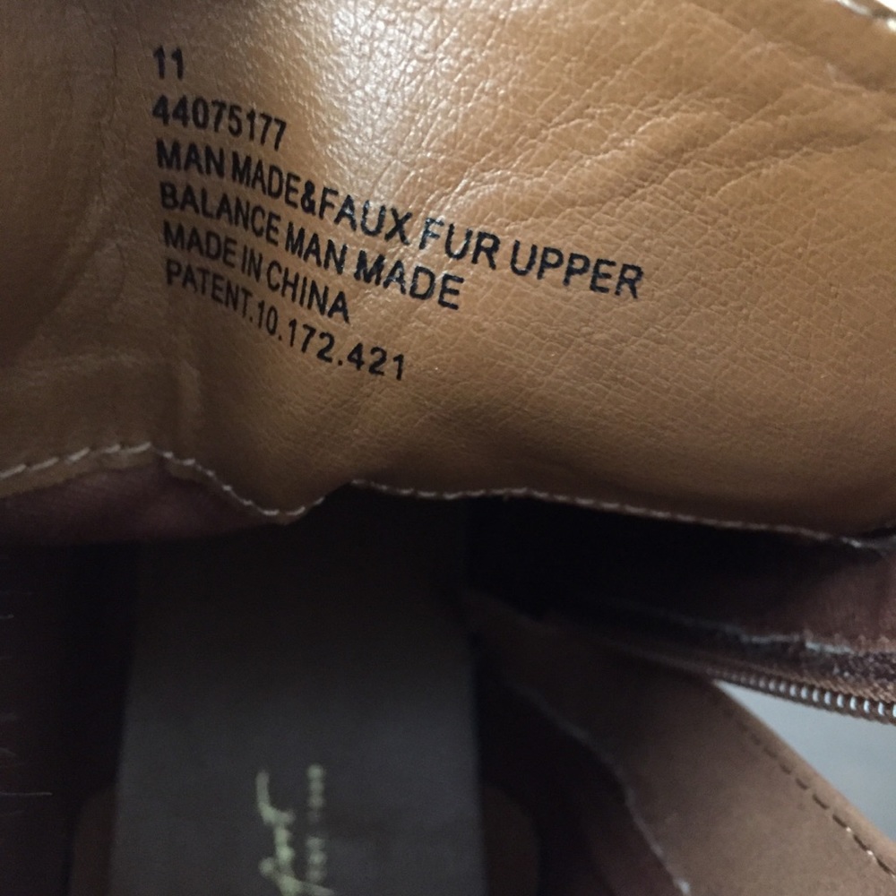 Comfort Faux Fur Upper Tan Boots Size 11 - Picture 8 of 12